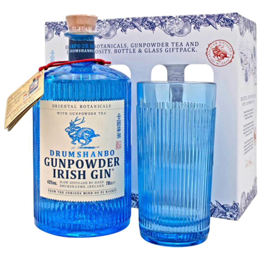 Drumshanbo Gunpowder Irish Gin gift pack 70cl