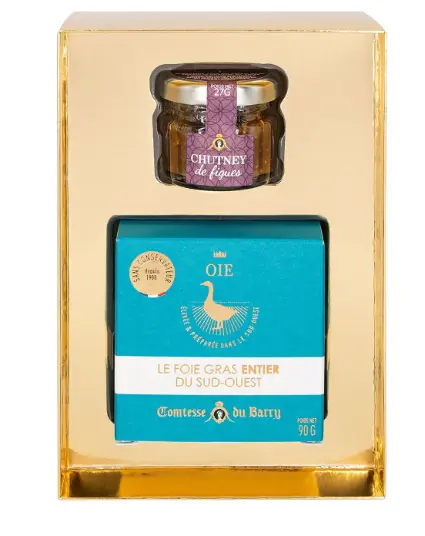 Comtesse Du Barry Coffret Foie Gras De Canard Entier 90g + Figue Chutney 27g
