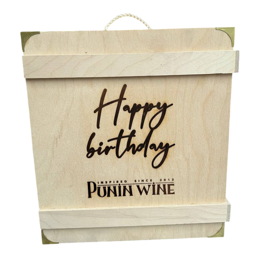 Gift Box Happy Happy Birthday For 2/3 Bottle