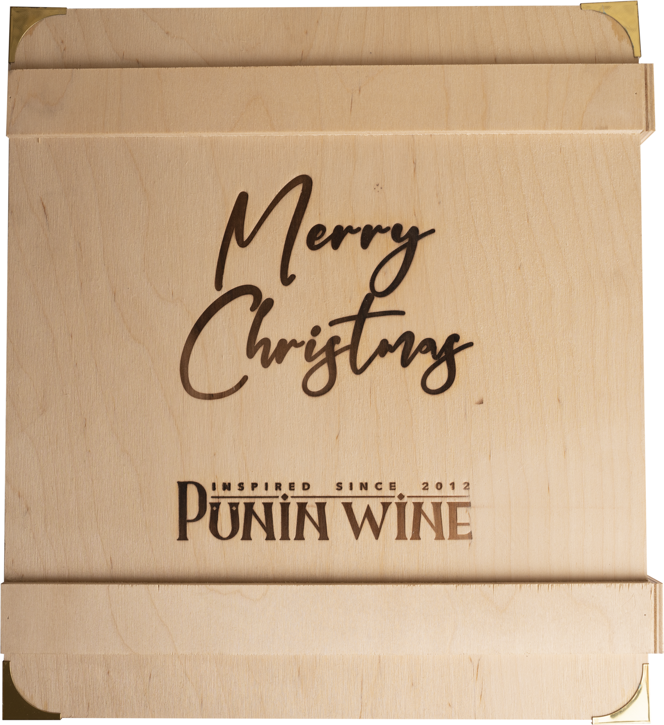 Gift Box Happy Merry Christmas For 2 Bottle