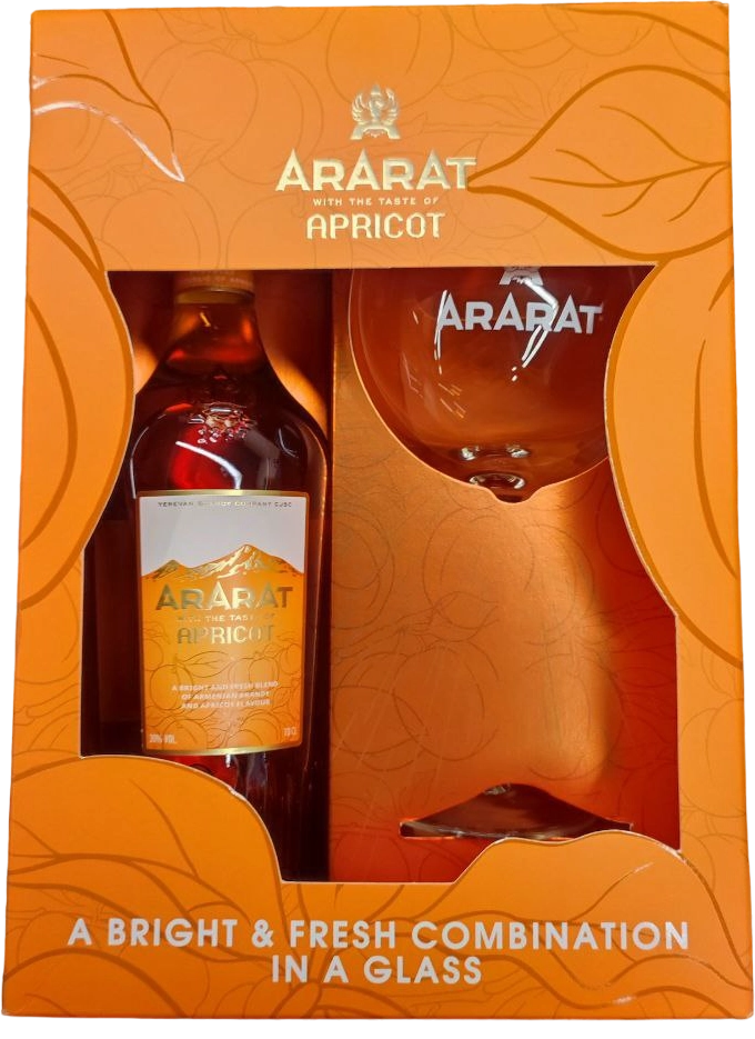Ararat Apricot 6 YO 70cl with Glass