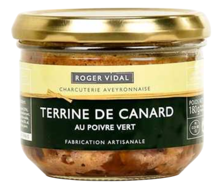 Roger Vidal Terrine de Canard au Poivre Vert 180g