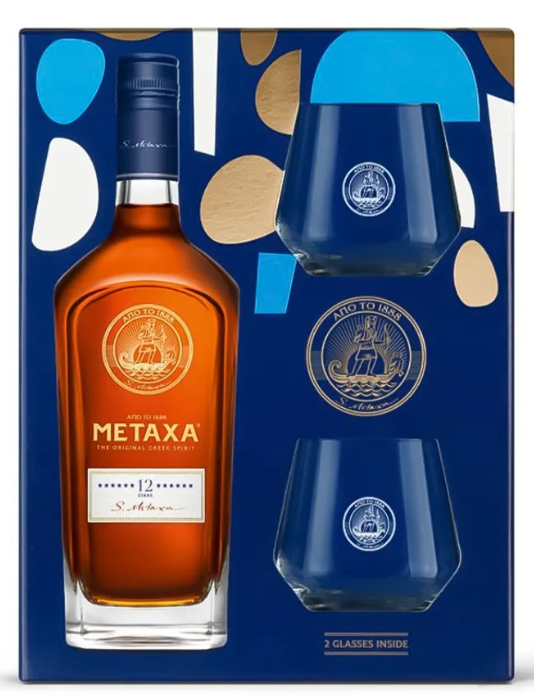 Metaxa 12 Star 70cl Set