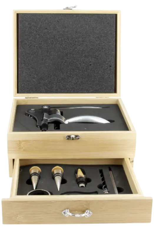ClassWine Bamboo Sommelier Cabinet with 1 Drawer