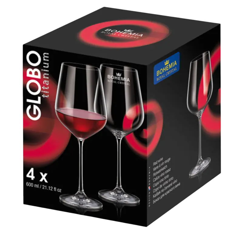 ClassWine Crystal Bohemia Box of 4 Globo Glasses 60cl
