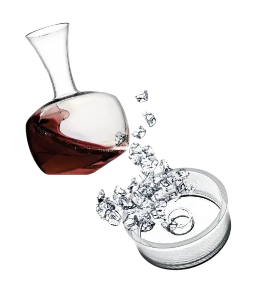 Italesse Alavin Decanter with Stopper and Base Clear 1.7L