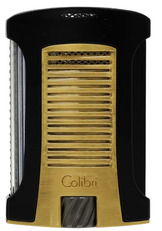 Colibri Daytona Black + Brushed Gold Single Jet Lighter