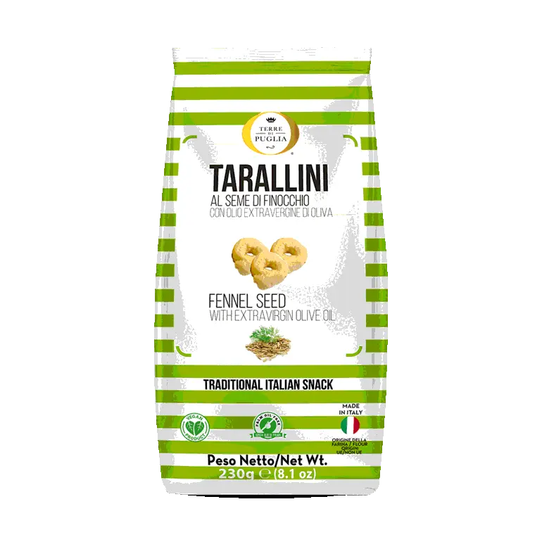 Terre di Puglia TARALLINI OLIVE OIL AND EXTRA VIRGIN OLIVE OIL fennel (230g)