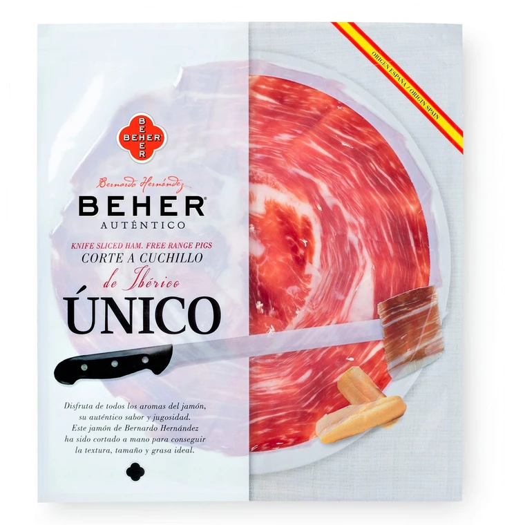 Beher Unico Knife Sliced Ham 90g Plato