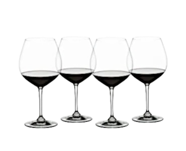 Nachtmann Burgundy Glass Vivino Set of 4