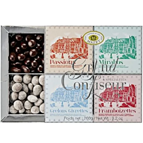 MAZET Coffret Grand Confiseur 260g (Pass-Framb-Gre/Giv-Mirabos)