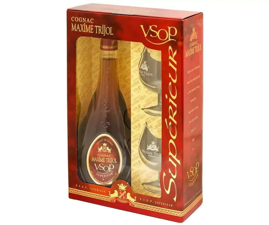 Maxime Trijol Superior VSOP Gift Pack with 2 Glasses