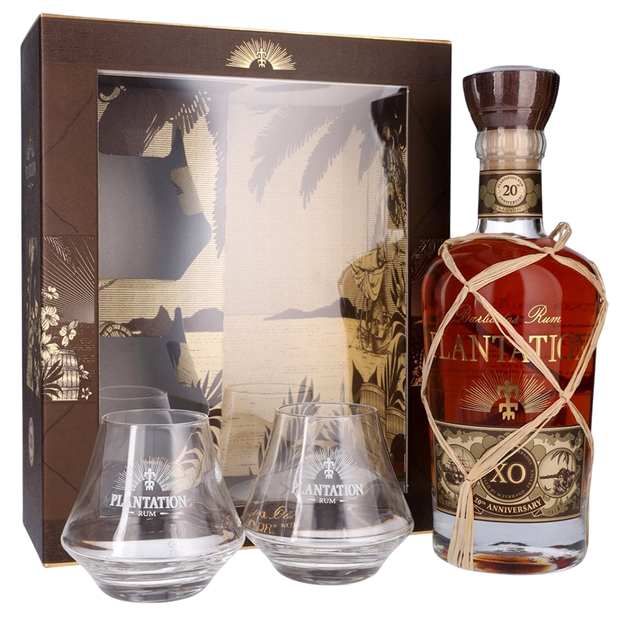 Plantation X.O. GP + 2 glasses