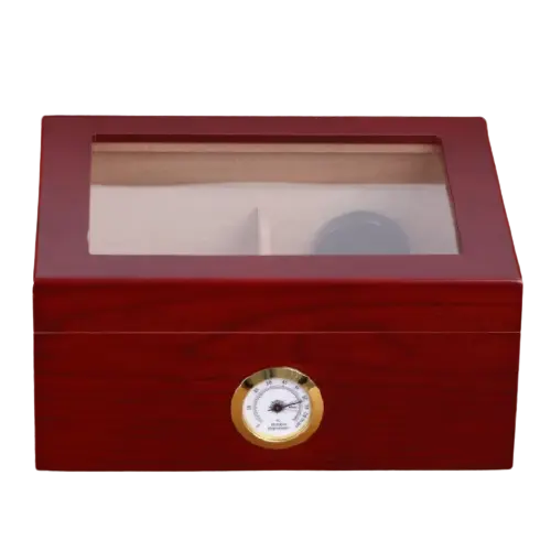 Humidor with Glass Window Cherry Wood