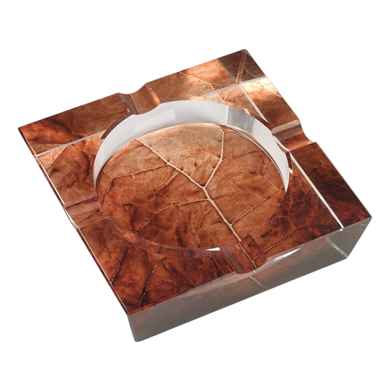 Cigar Ashtray Tobacco Leaf Cover