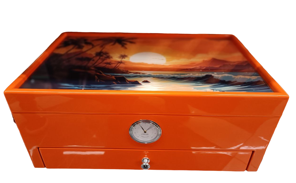 Morici Humidor Roma Special Club Edition Orange Digital Stamp
