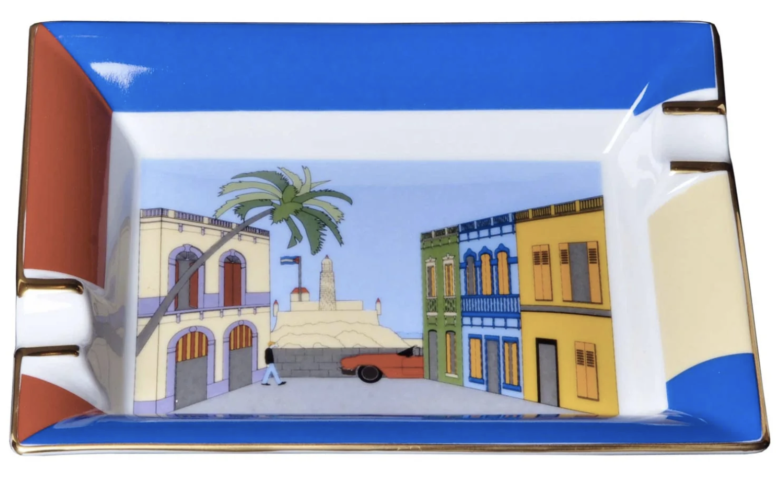 Elie Bleu Porcelain Ashtray "Casa Cubana"
