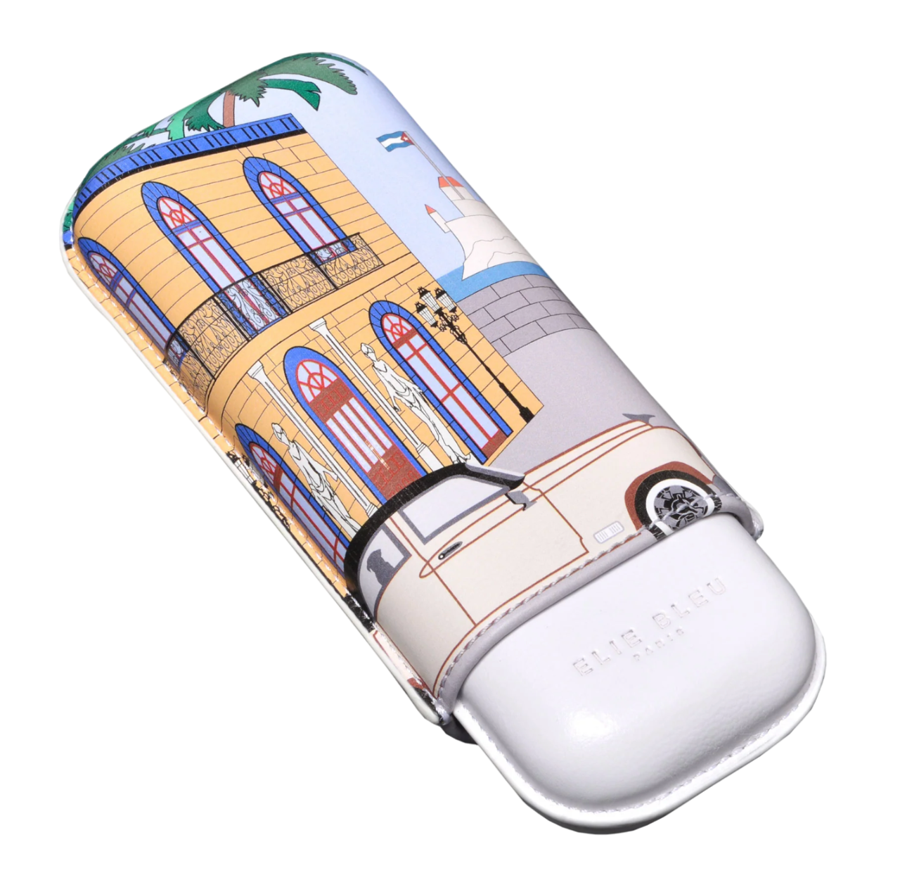 Elie Bleu Cigar Case Casa Cubana "Le Parisien" for 2 Cigars