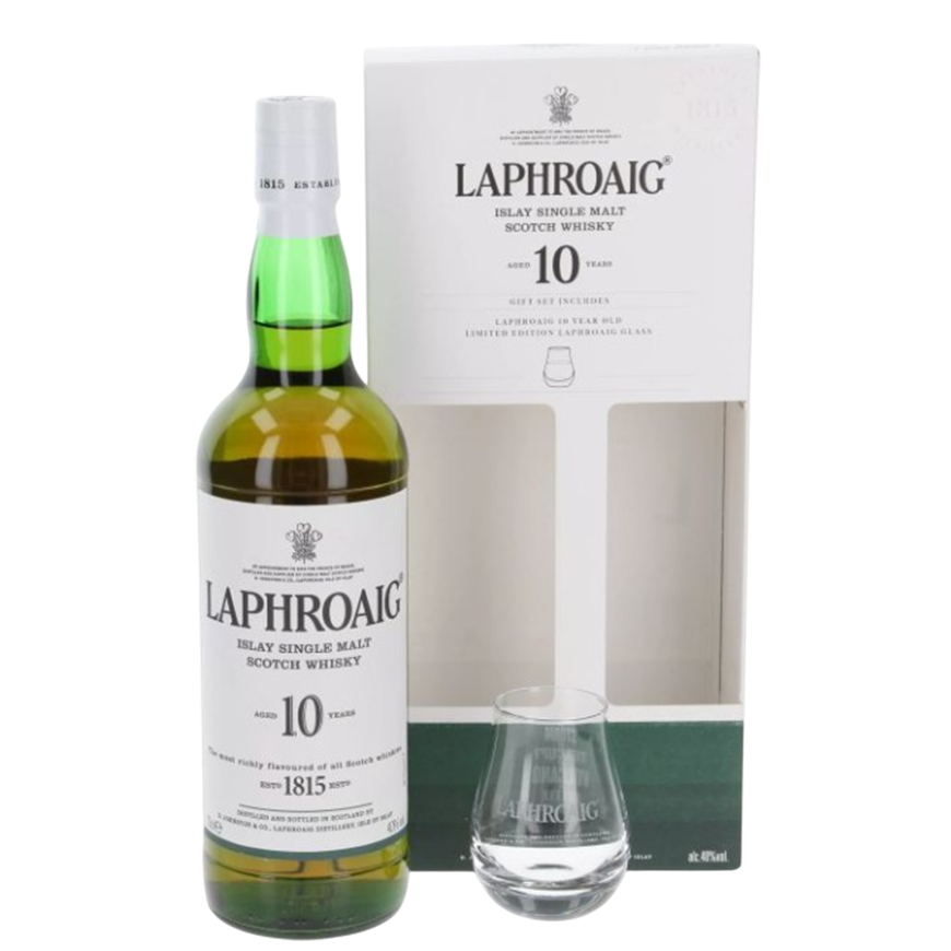 Laphroaig 10 Y.O. Gift Glass 70cl
