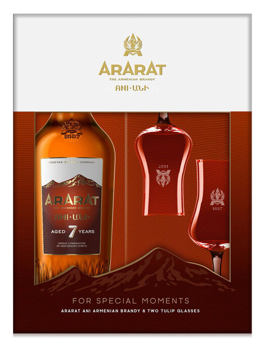 Ararat ANI 7 YO 70cl with 2 Glasses