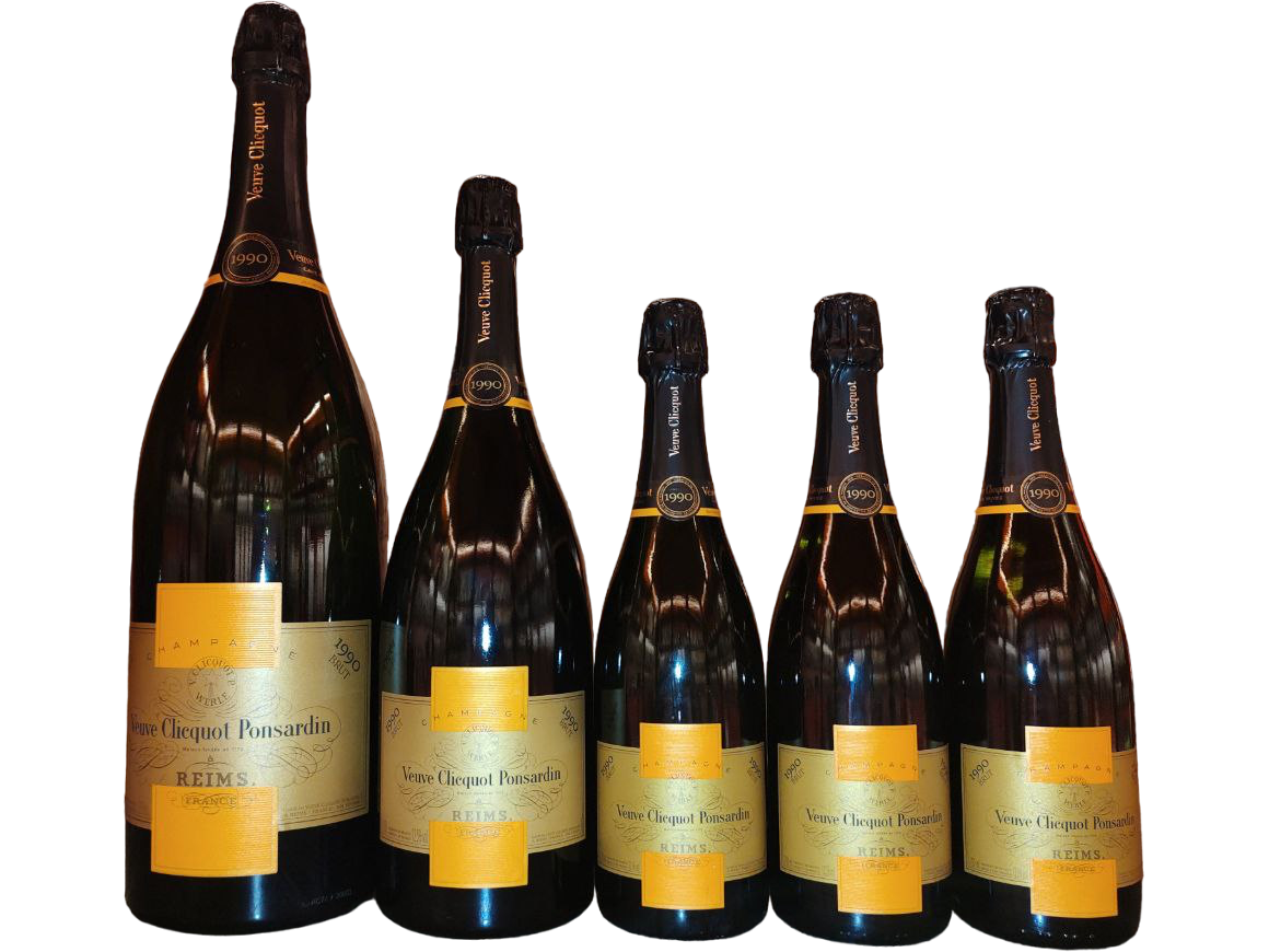 Veuve Clicquot Ponsardin Vintage Brut Cave Privee 1990 Set of 5