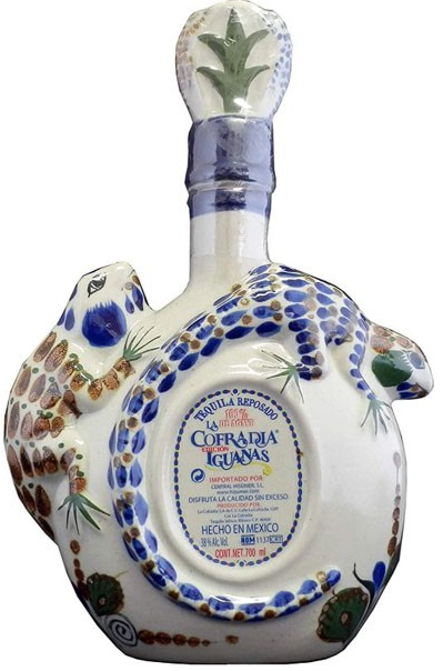 La Cofradia Iguanas Ceramica Reposado Tequila 70cl