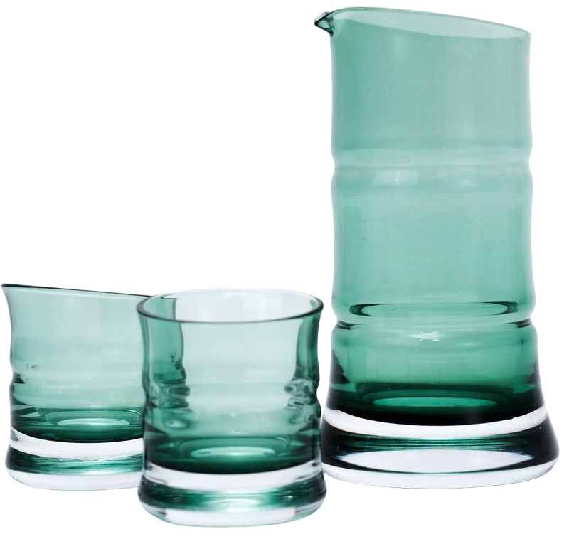 Hirota Glass Sake Cup and bottle set