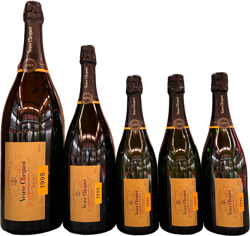Veuve Clicquot Ponsardin Vintage Brut Cave Privee 1995 Set of 5