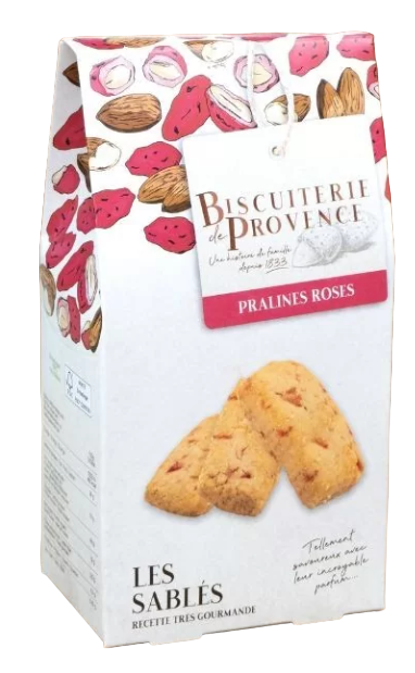 Biscuiterie de Provence Les Biuscuits Gouters Sables Pralines roses 120g
