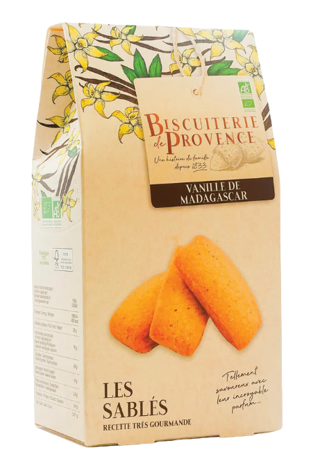 Biscuiterie de Provence Les Biuscuits Gouters Sables Vanille Bourbon 120g