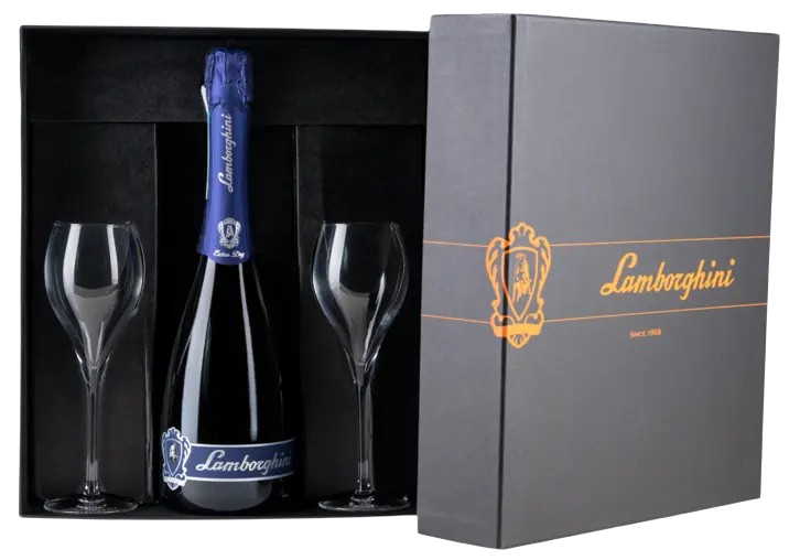 Lamborghini Nera Bottle with Glass