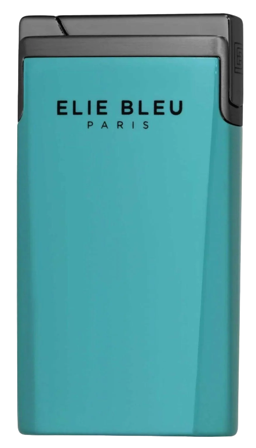 Elie Bleu Cigar Jet Flame Lighter Teal Lacquer Gunmetal