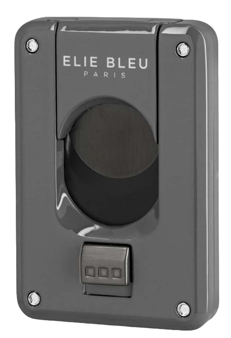 Elie Bleu Cigar Cutter Grey Lacquer Black Blade