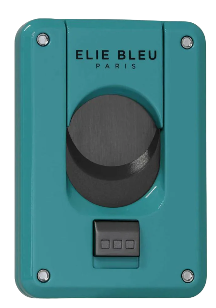 Elie Bleu Cigar Cutter Blue Lacquer Black Blade