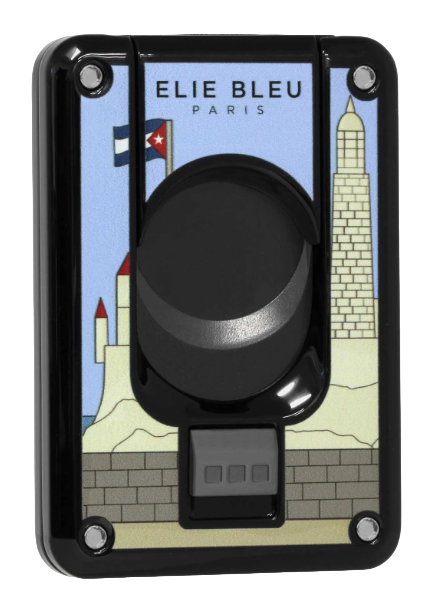 Elie Bleu Cigar Cutter "Casa Cubana" Black Lacquer