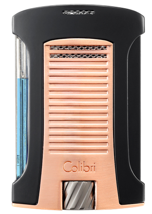 Colibri Daytona Black + Rose Gold Single Jet Lighter