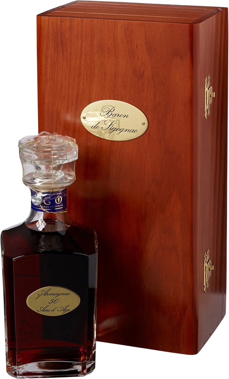 Baron de Sigognac 50 Y.O. Bas Armagnac Wooden box 70cl