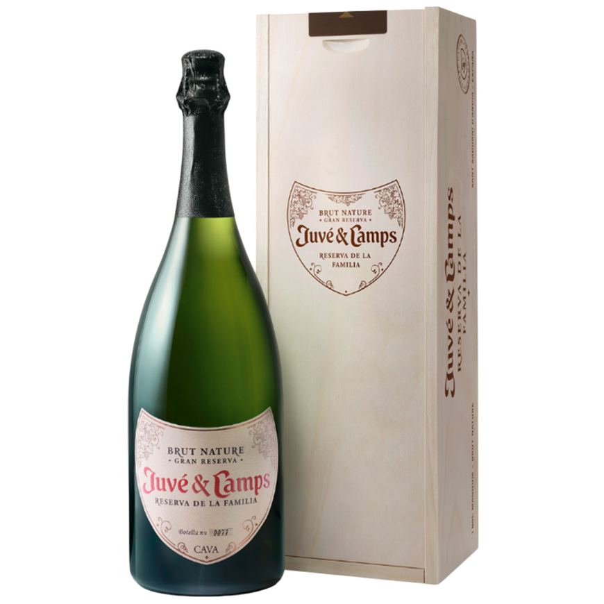 Juve & Camps Reserva Familia Gran Reserva Brut Nature 2020 Magnum Wooden box