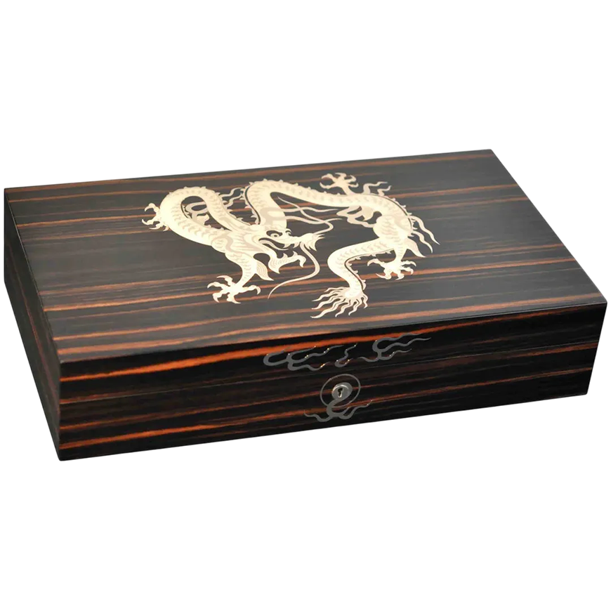 Elie Bleu Wooden Humidor "Dragon" Macassar Ebony