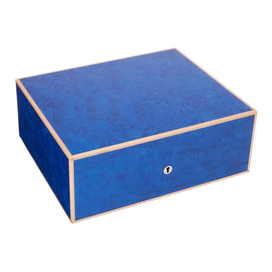 Elie Bleu Wooden Humidor Madrona Burl With White Edges