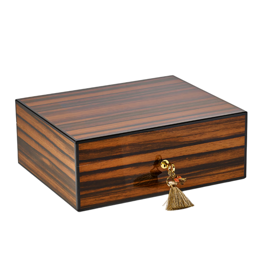 Elie Bleu Wooden Humidor Macassar Ebony
