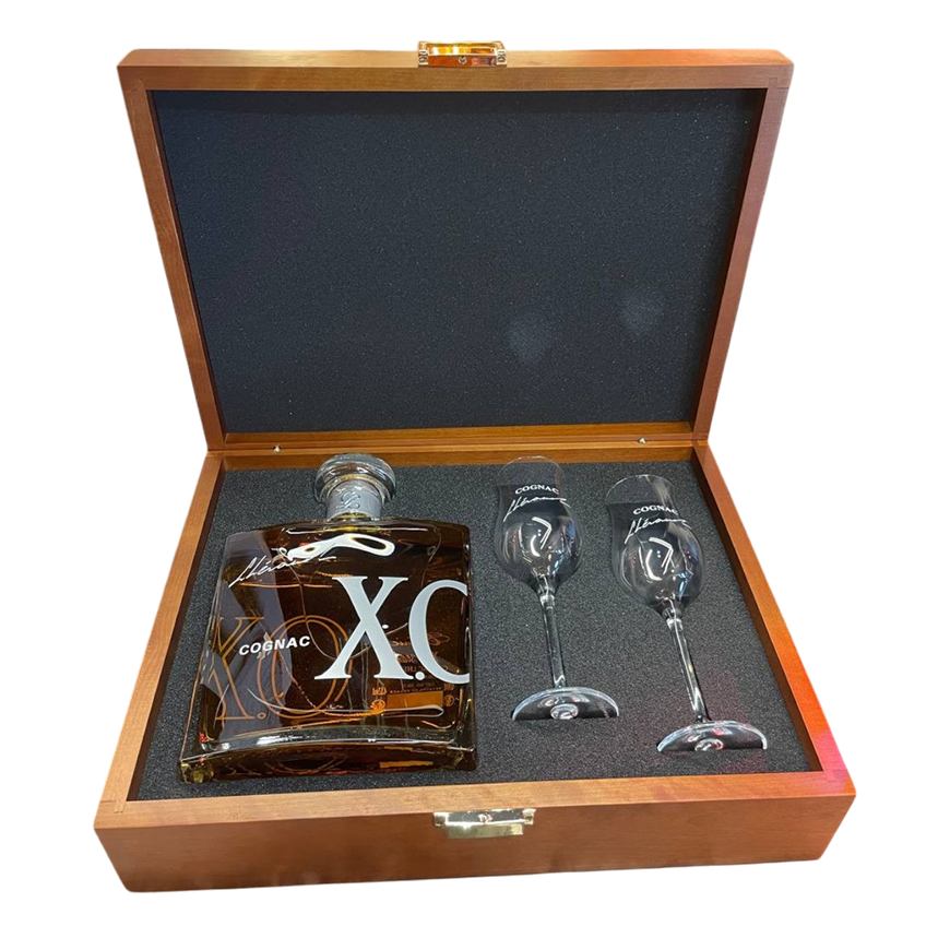 Lheraud XO Eugenie 30 YO Cognac Coffret With 2 Glasses 70cl