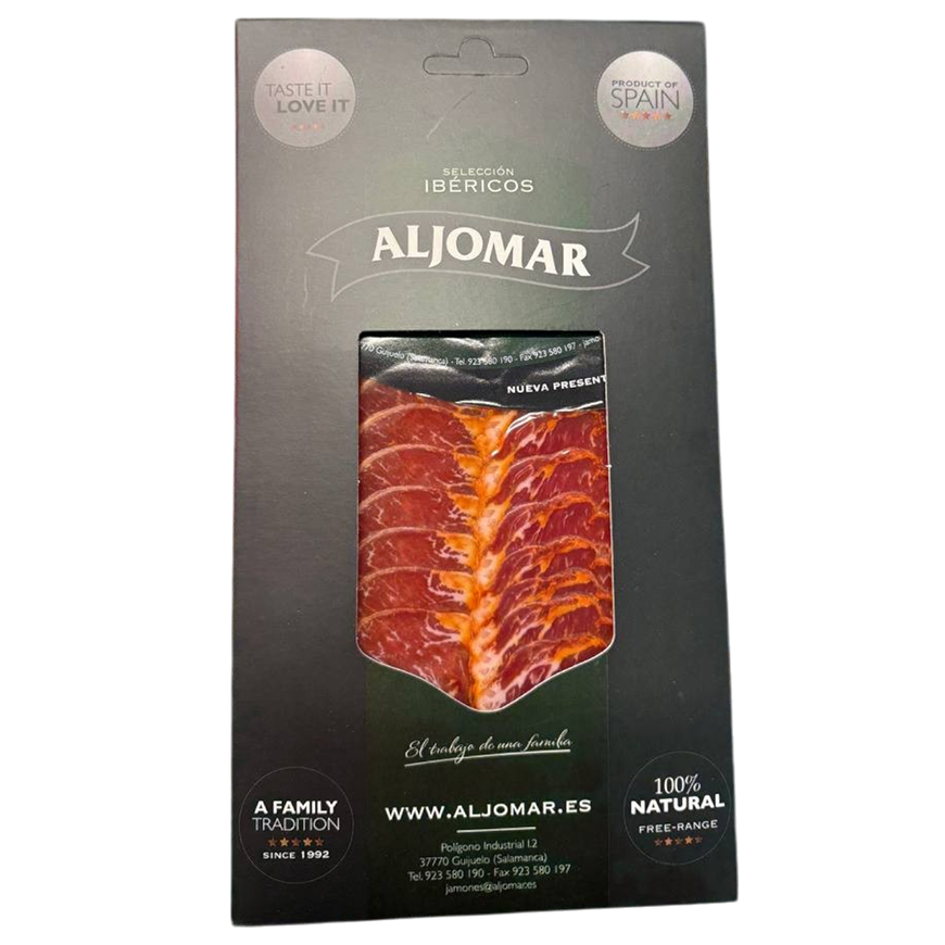 Aljomar Iberico Sliced Cereal-Fed 50% Pork Cured Loin 100g