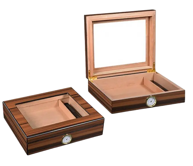 Small Cigar Humidor Light Brown 