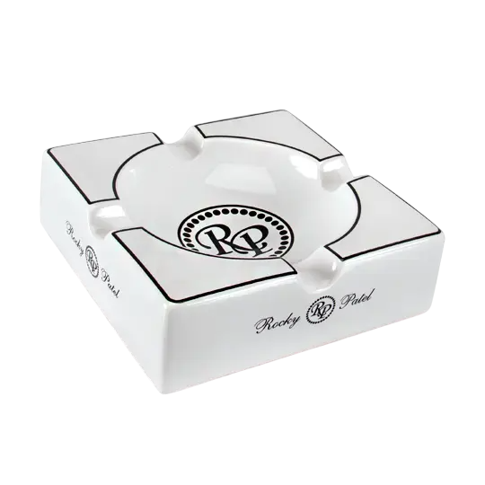 Rocky Patel Ashtray White Ceramic